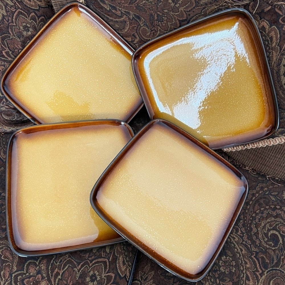 🇺🇦 Stoneware Square Plates 11x11 Inches Set Of 2 Plates